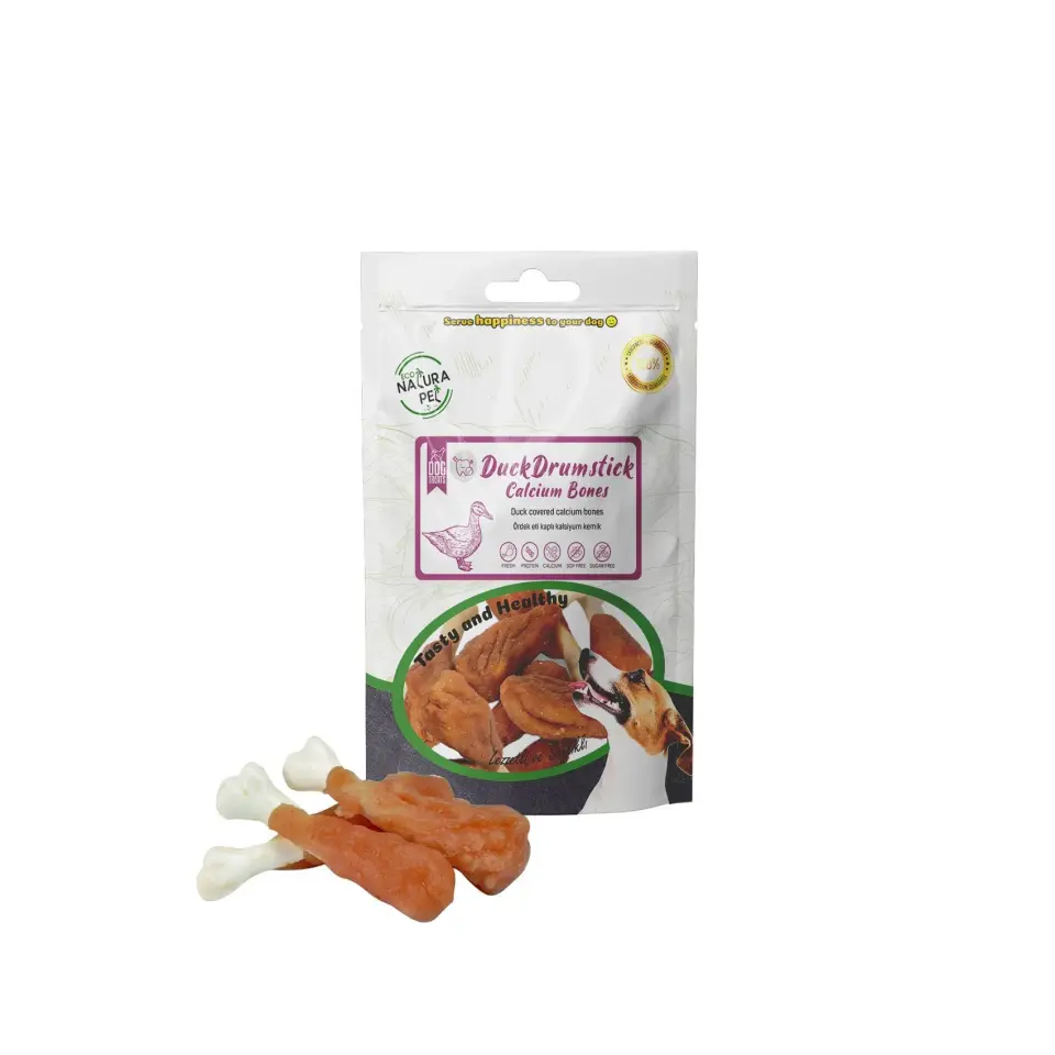 Eco Natura Pet Duck Drumstick Ördek Eti Kaplı Kalsiyum Kemik Ödül 90 Gr