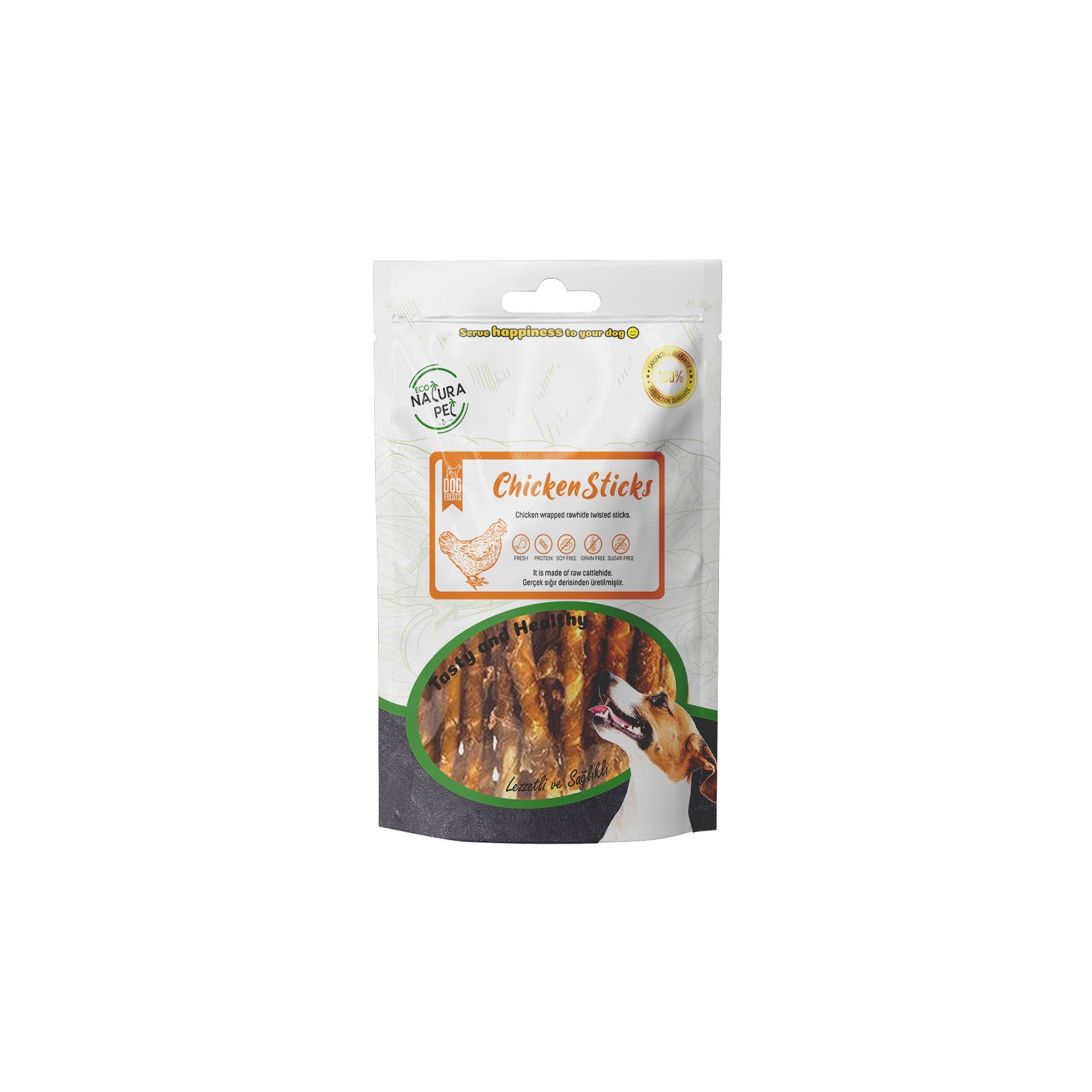 Eco Natura Pet Chicken Sticks Tavuk Sargılı Kemik Köpek Ödülü 90g