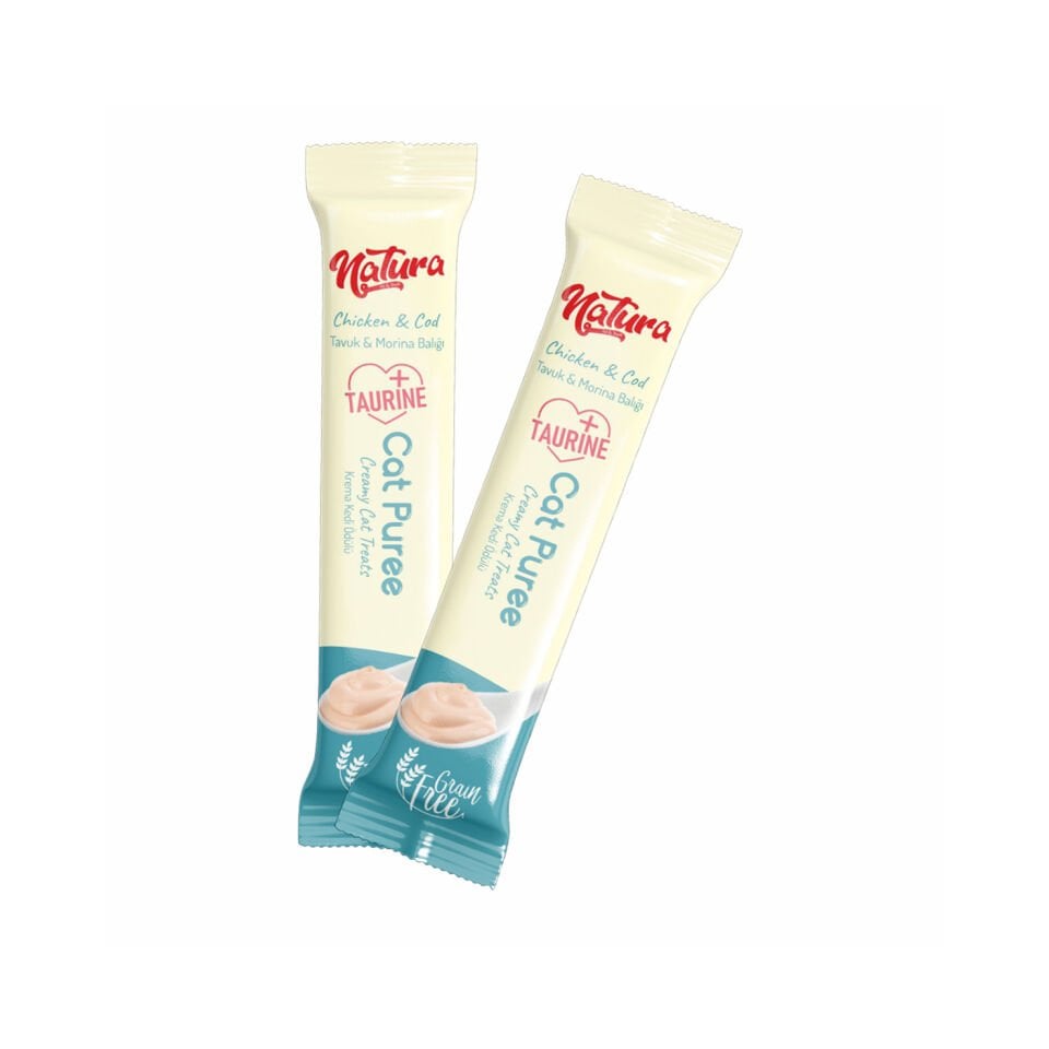 Natura Cat Puree Tavuk & Morina 5x12gr
