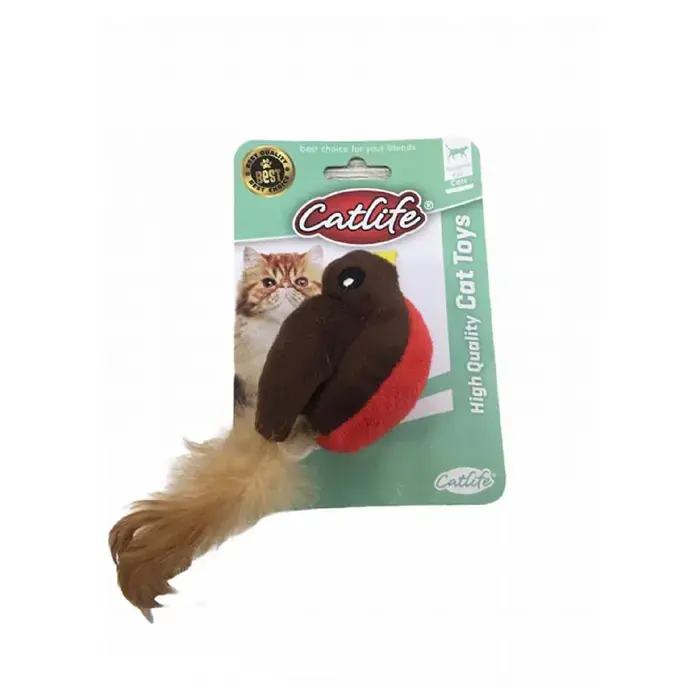 CATLİFE Sevimli Tüylü Kuş Titreşimli Kedi Oyuncağı