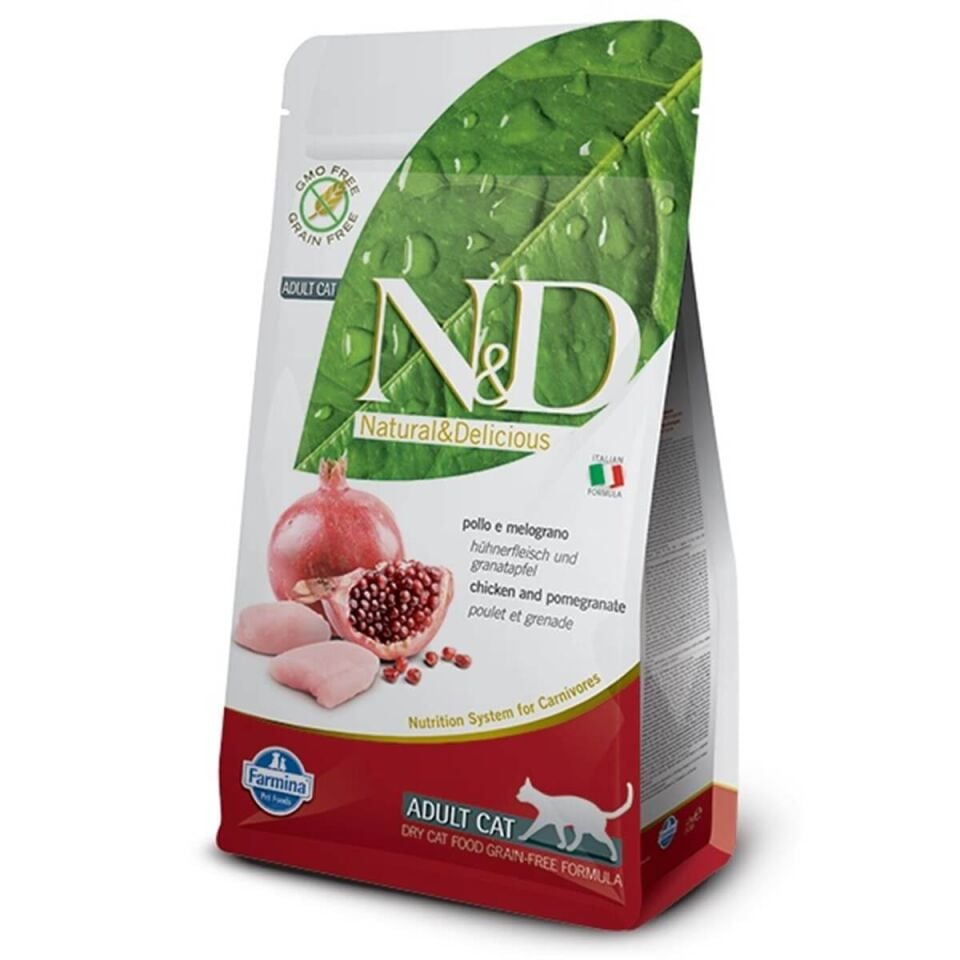 N&D Tahılsız Tavuklu Narlı Tahılsız Kedi Maması 1.5 Kg
