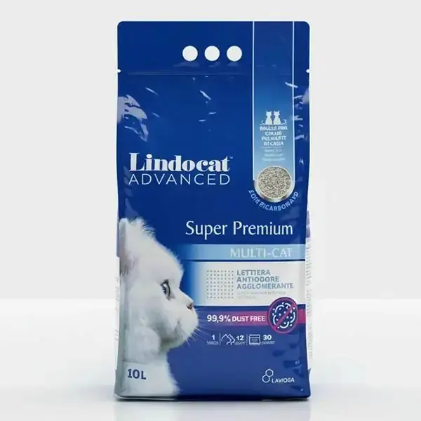 Lindocat Super Premium Ekstra Güçlü Topaklanan Kokusuz Kedi Kumu 10L