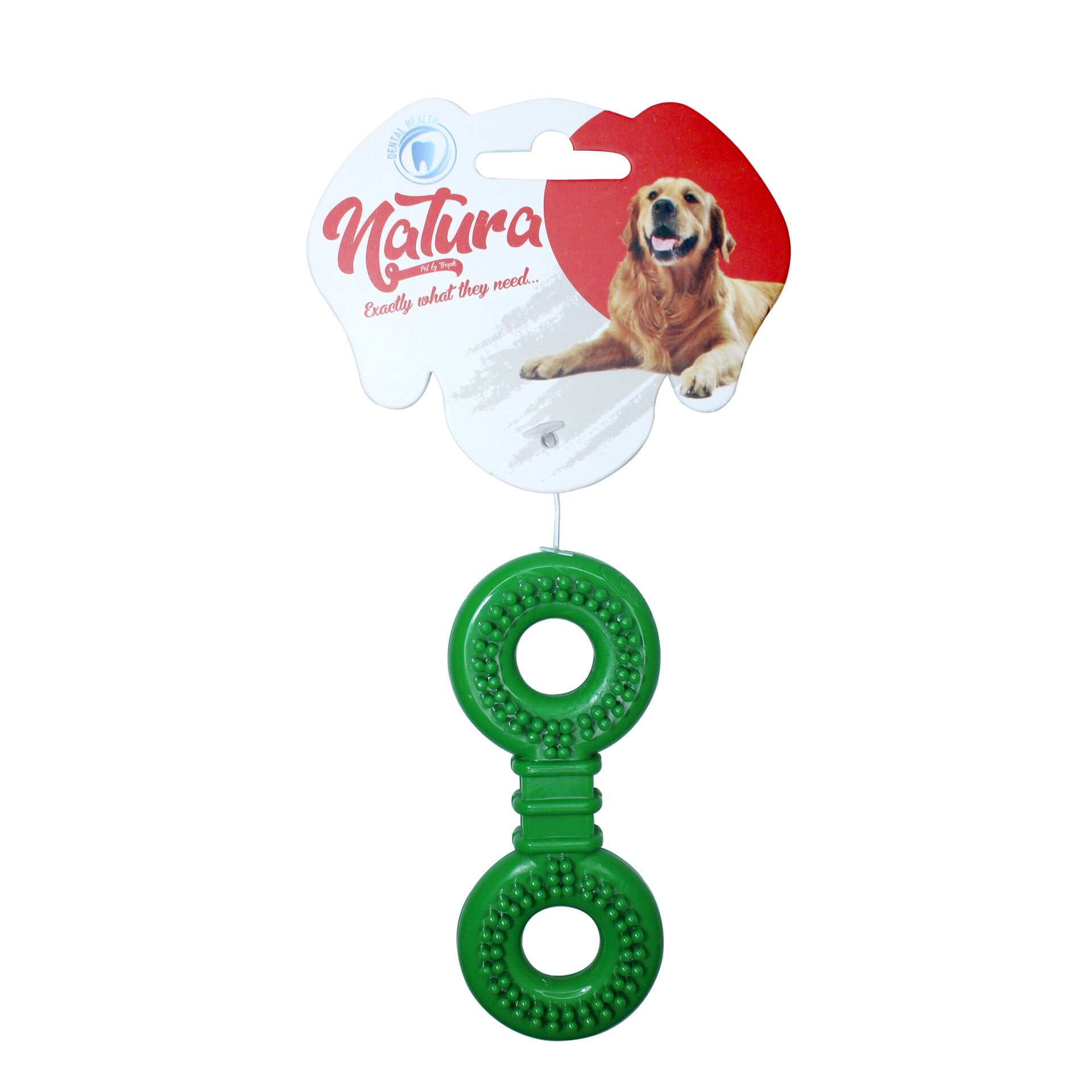Natura Plastik Dikenli Yuvarlak Kemik Köpek Oyuncak