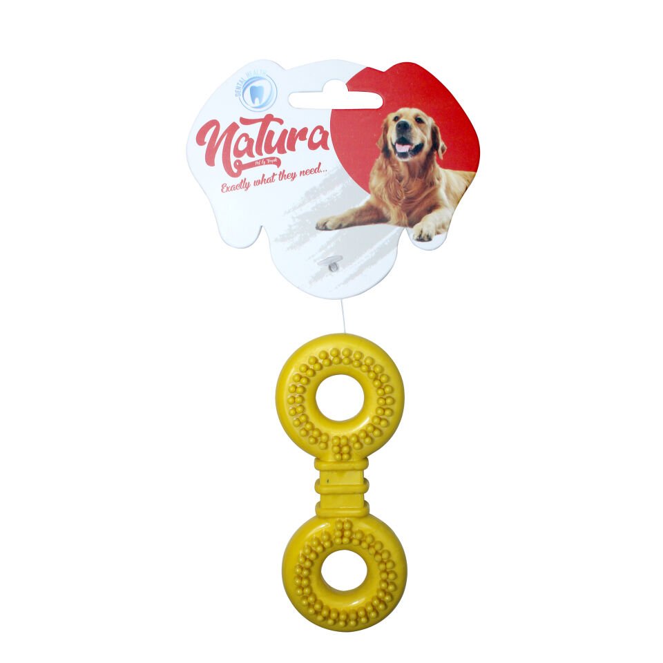 Natura Plastik Dikenli Yuvarlak Kemik Köpek Oyuncak