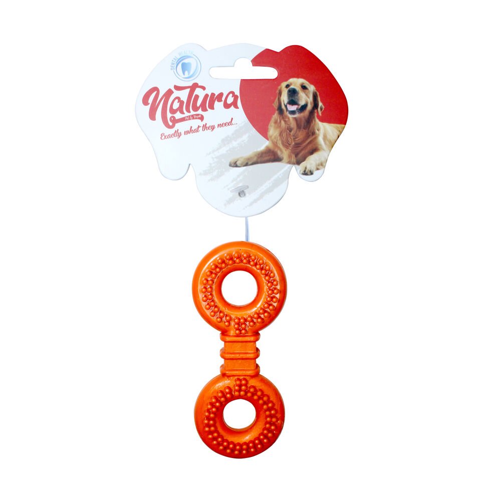 Natura Plastik Dikenli Yuvarlak Kemik Köpek Oyuncak