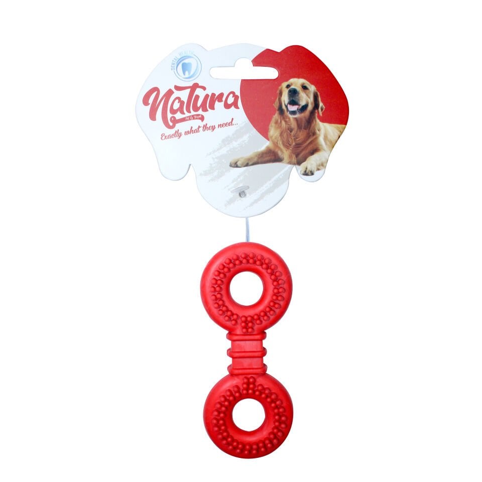 Natura Plastik Dikenli Yuvarlak Kemik Köpek Oyuncak