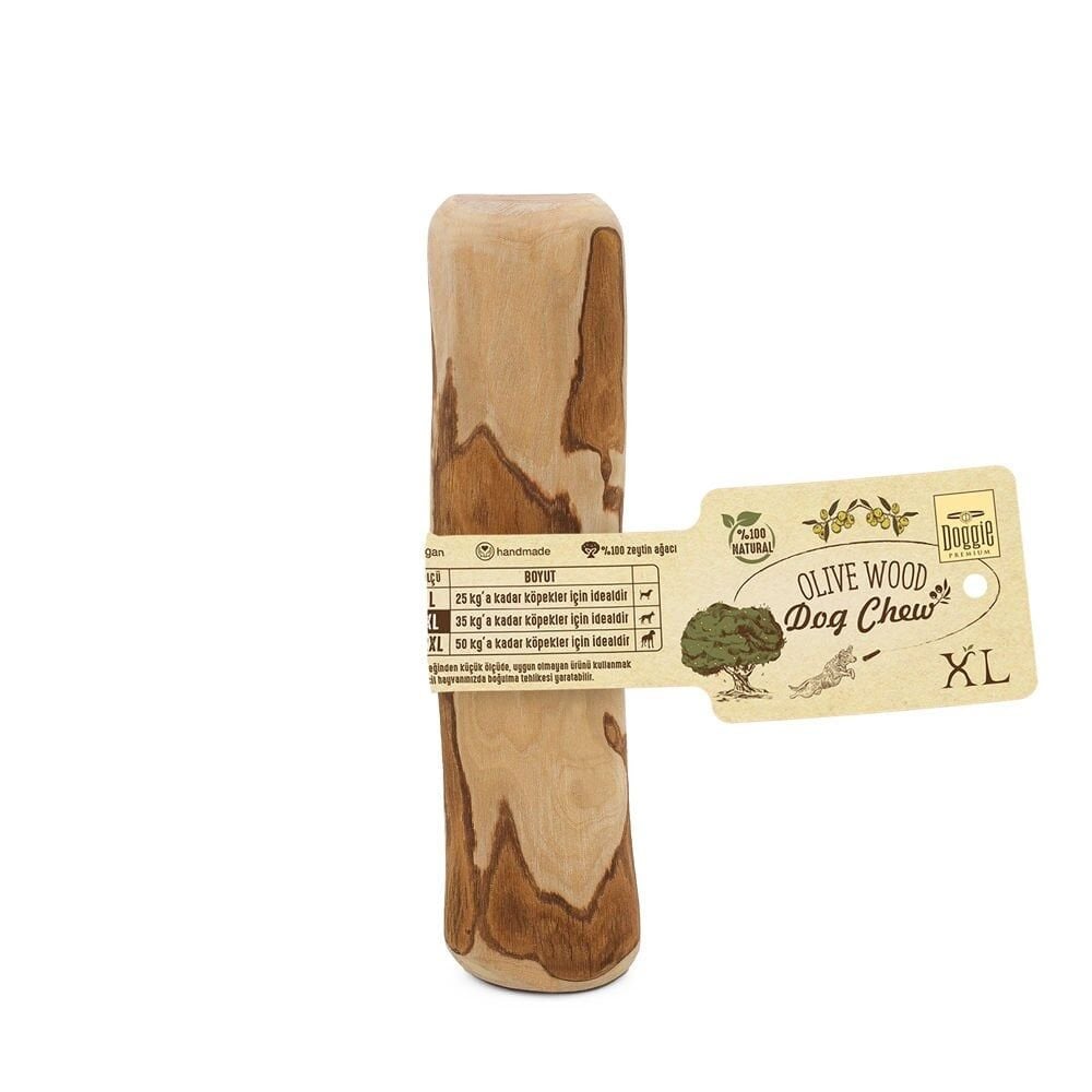 Doggie Doğal Zeytin Ağacı Çiğnenebilen Köpek Oyuncağı XL