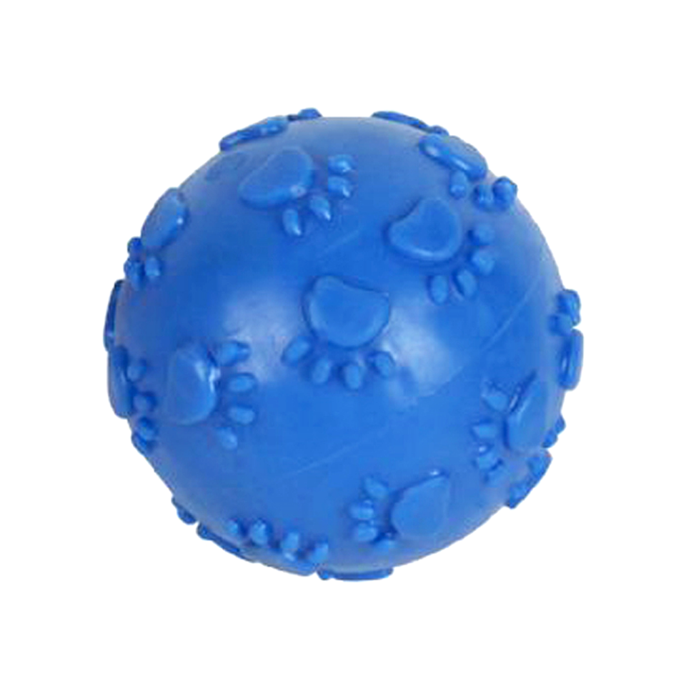 Doglife Pati Desenli Sesli Kauçuk Top Köpek Oyuncağı (6 cm)