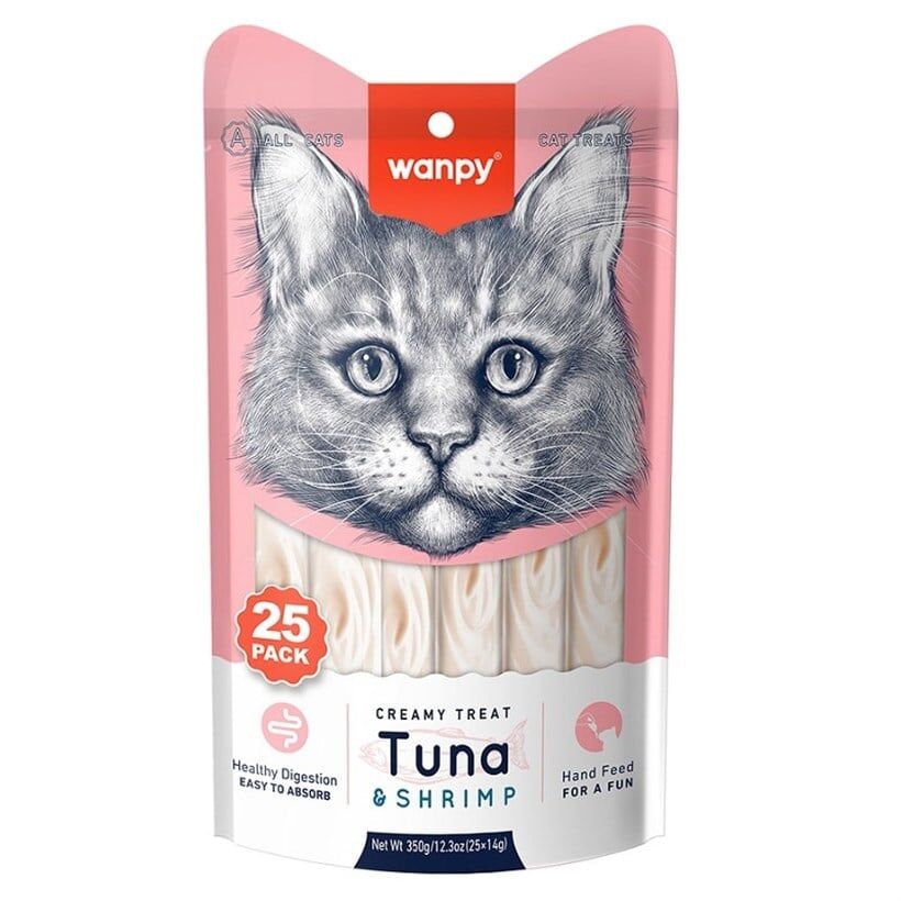 Wanpy Ton&Karidesli Krema Kedi Ödülü 25*14 gr