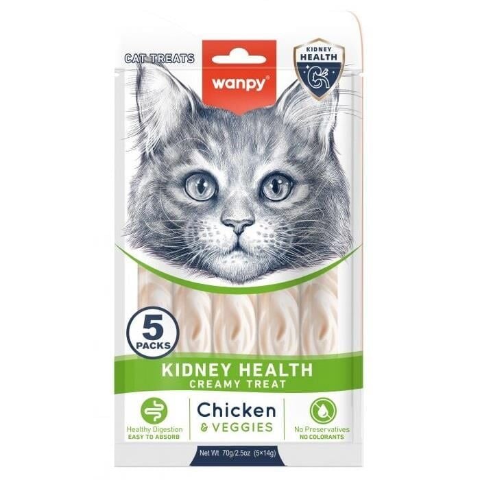 Wanpy Kidney Health Tavuk&Sebzeli Kedi Ödülü 5x14gr