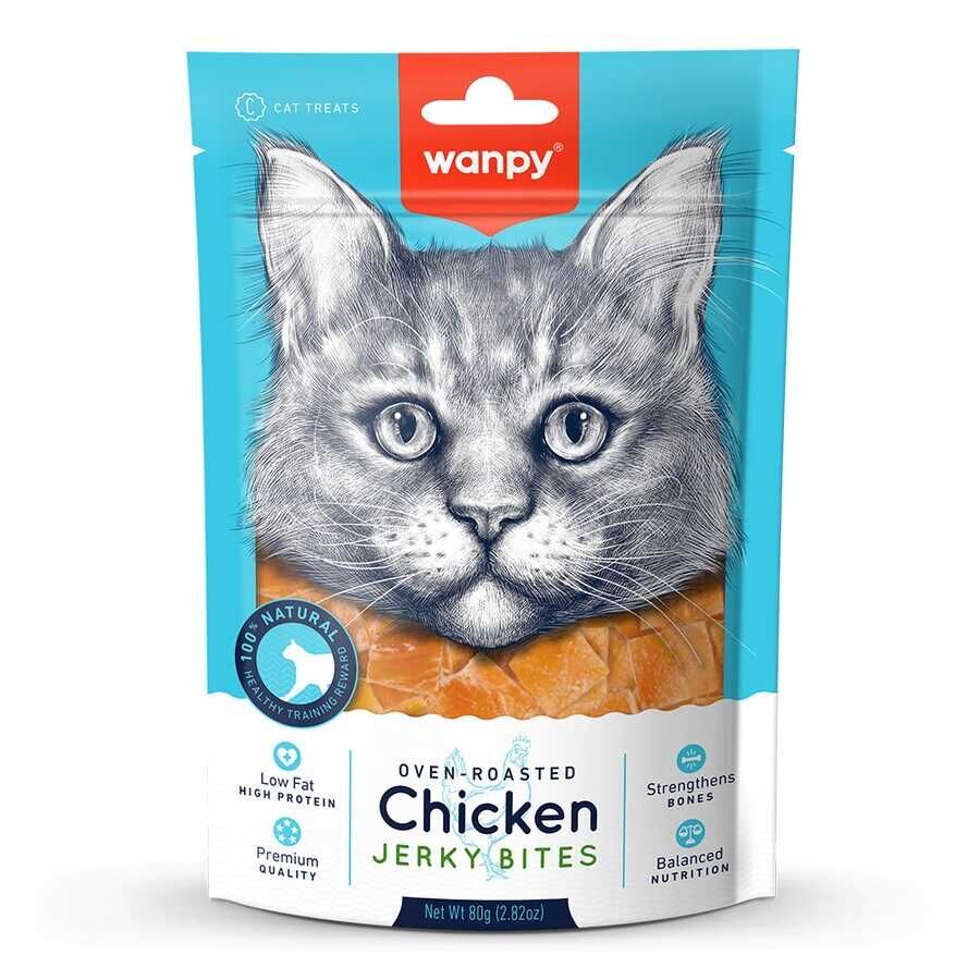 Wanpy Gerçek Tavuk Etli Yumuşak Kedi Ödülü 80 Gr