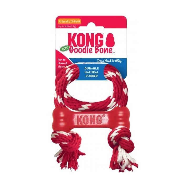 KONG Goodie Bone İpli Kemik Köpek Oyuncağı XS