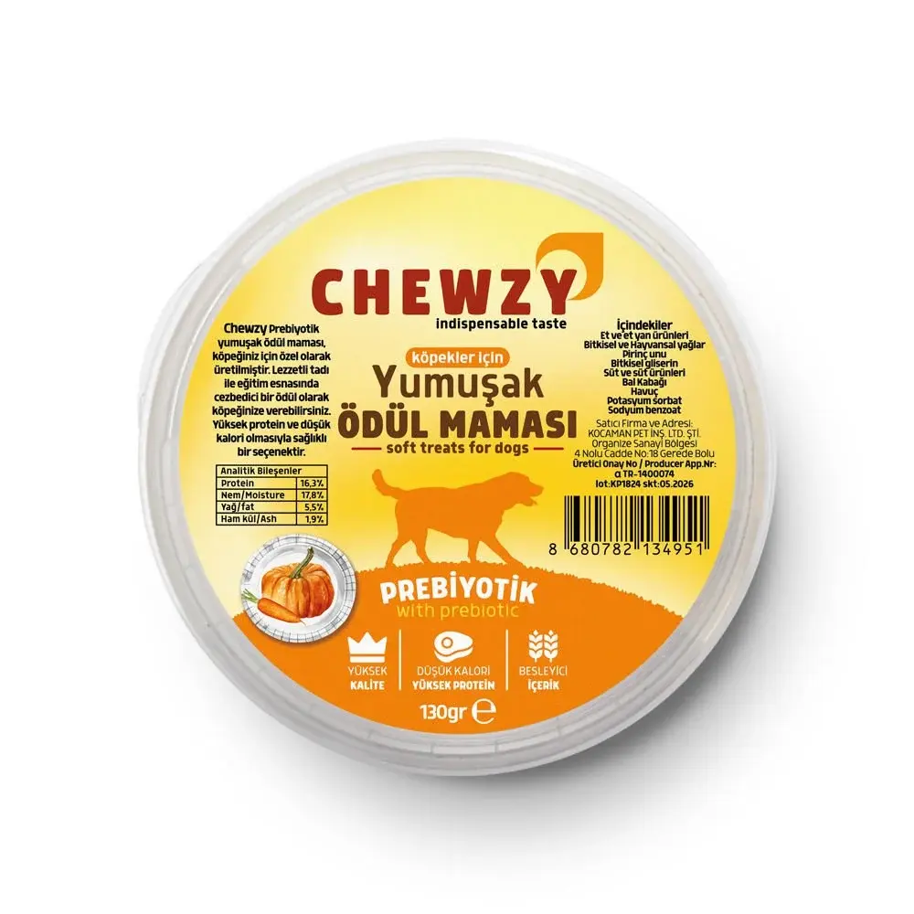 Chewzy Köpekler İçin Yumuşak Ödül Maması Prebiyotik 130gr