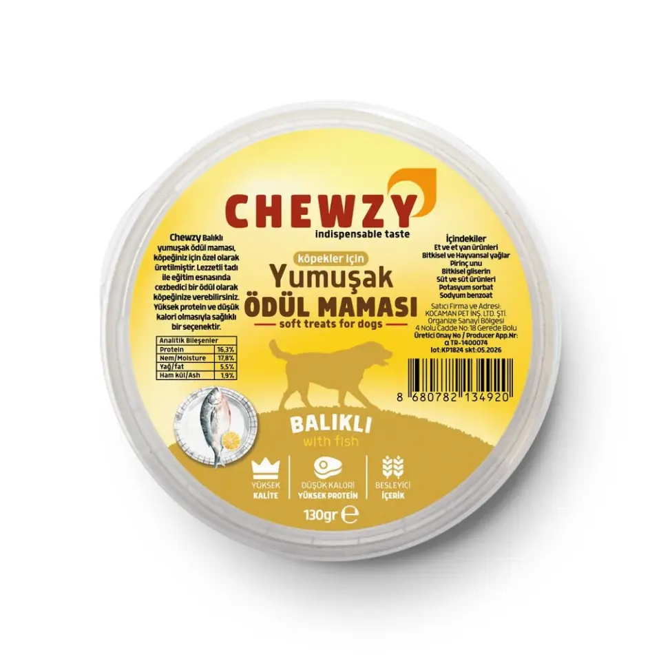Chewzy Köpekler İçin Yumuşak Ödül Maması Balıklı 130gr