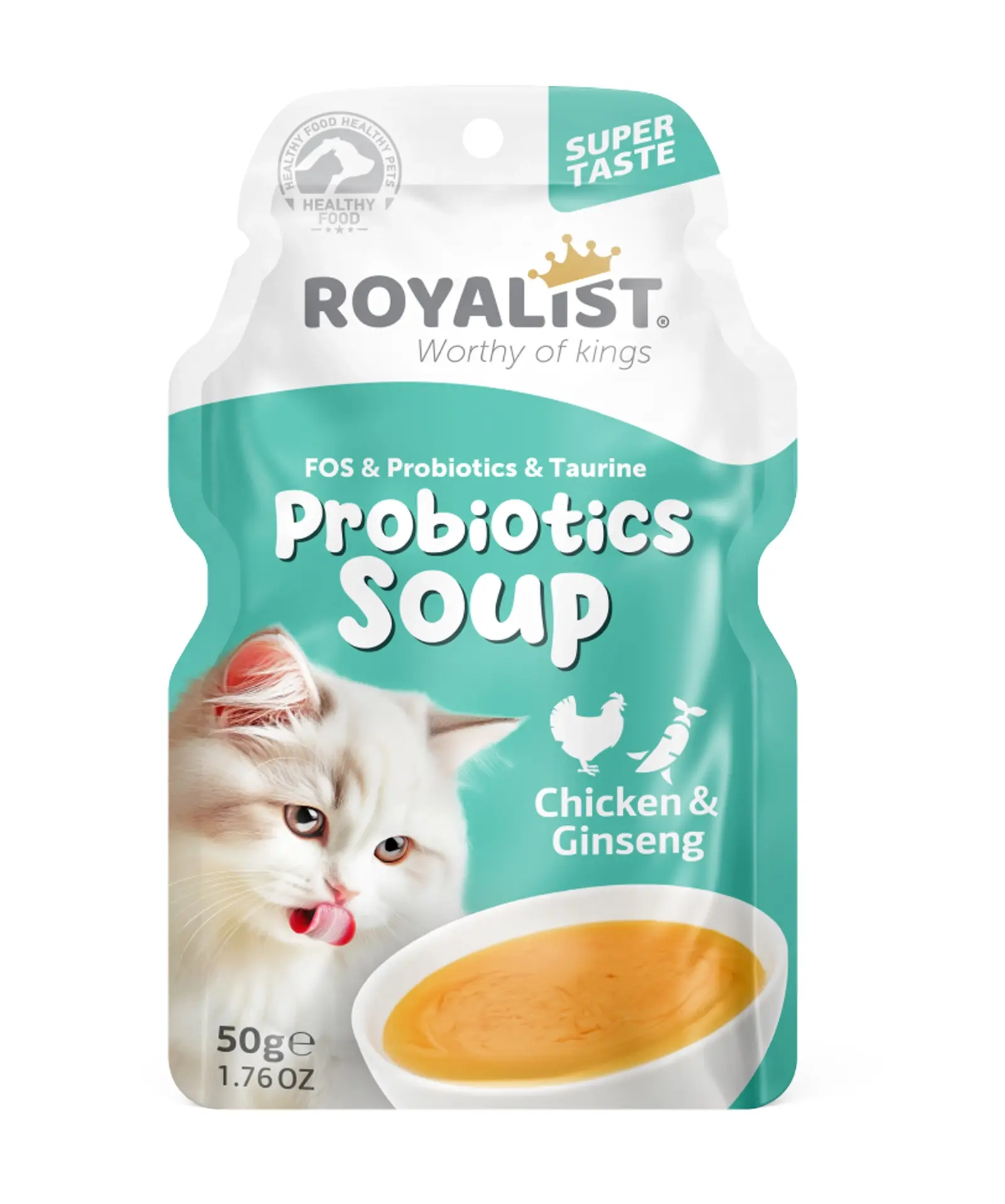 Royalist Tavuk Etli ve Ginseng Probiyotikli Kedi Çorbası (50 g)