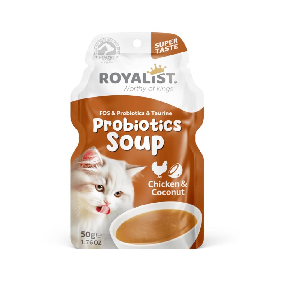 Royalist Tavuk Etli ve Hindistan Cevizli Probiyotikli Kedi Çorbası (50 g)