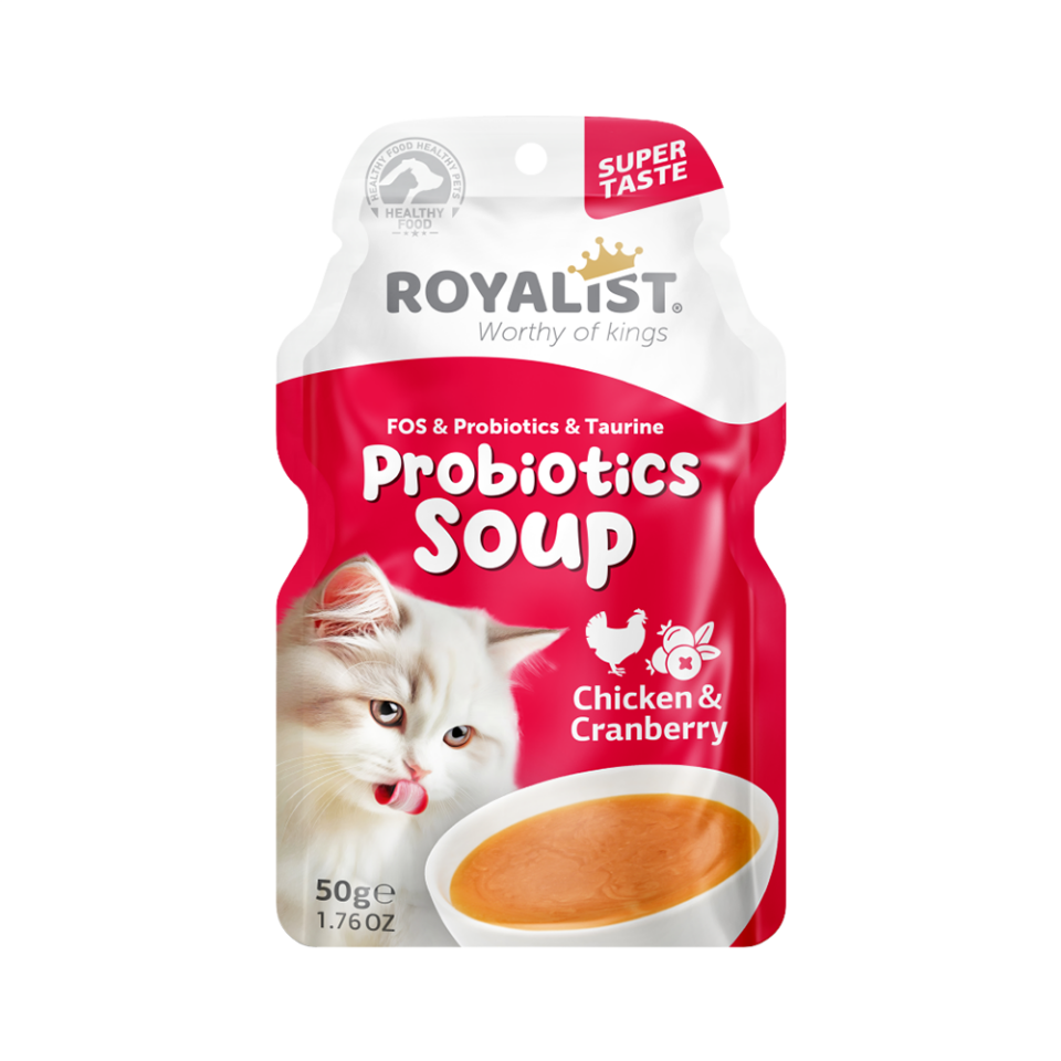 Royalist Tavuk Etli ve Kızılcıklı Probiyotikli Kedi Çorbası (50 g)