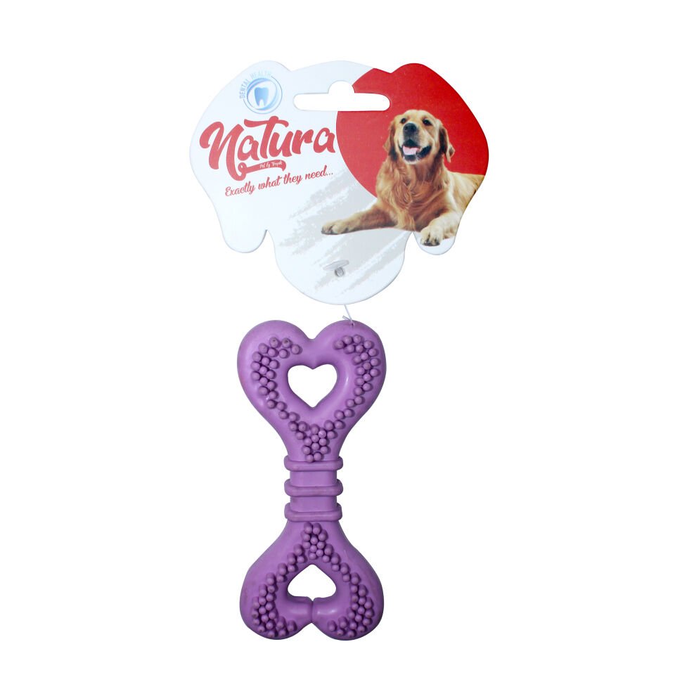 Natura Plastik Kalp Kemik Köpek Oyuncak