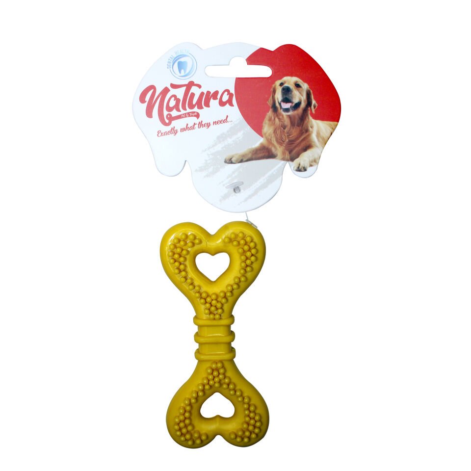 Natura Plastik Kalp Kemik Köpek Oyuncak