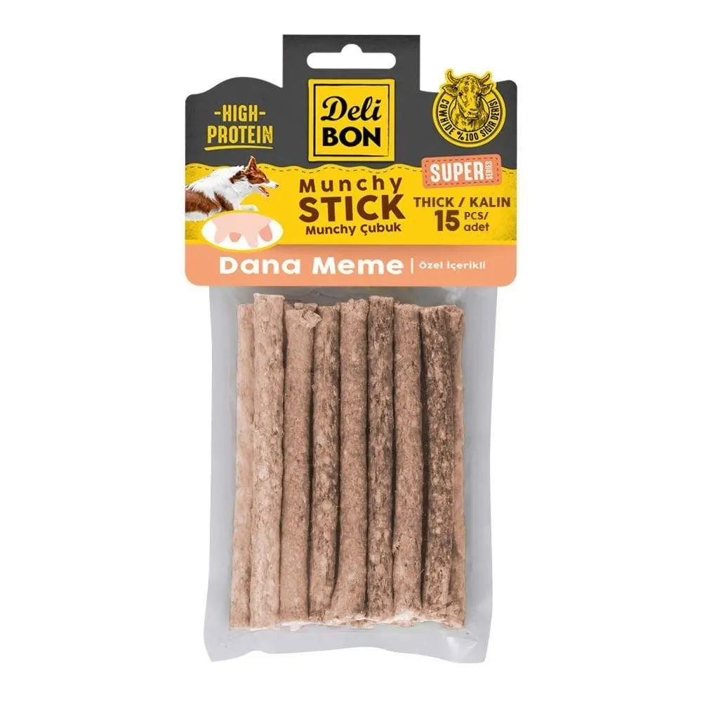 Delibon Super Munchy Çubuk Dana Memeli Kalın 15 Adet