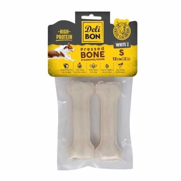 Delibon Pres Köpek Kemiği Beyaz 12 Cm (2 Adet)