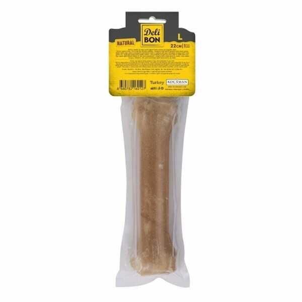 Delibon Natürel Deri Pres Kemik Köpek Ödülü 22 Cm Large