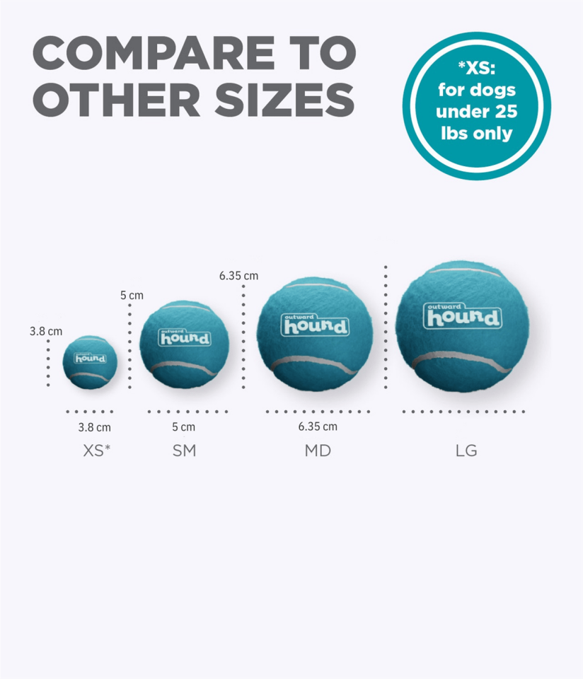 Petstages Squeaker Ballz Squeaky Tenis Topları, Small