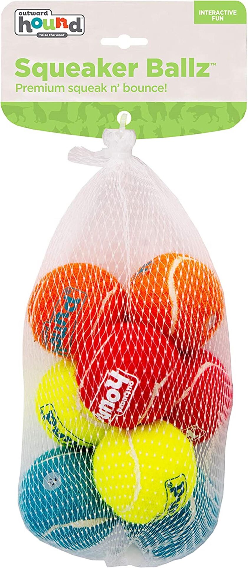 Petstages Squeaker Ballz Squeaky Tenis Topları, Small