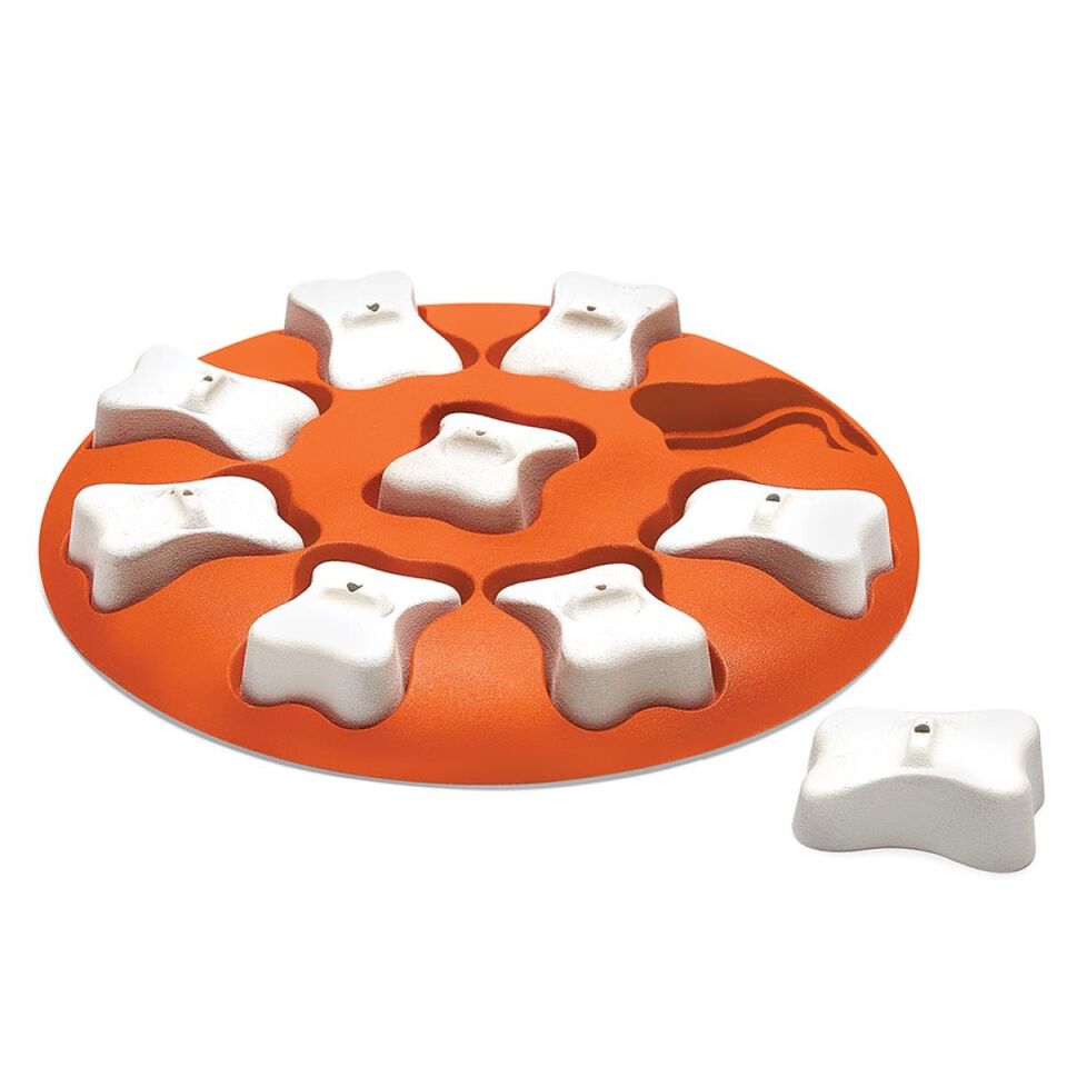 Outward Hound Dog Smart Interactive Treat Puzzle Köpek Oyuncağı, Turuncu