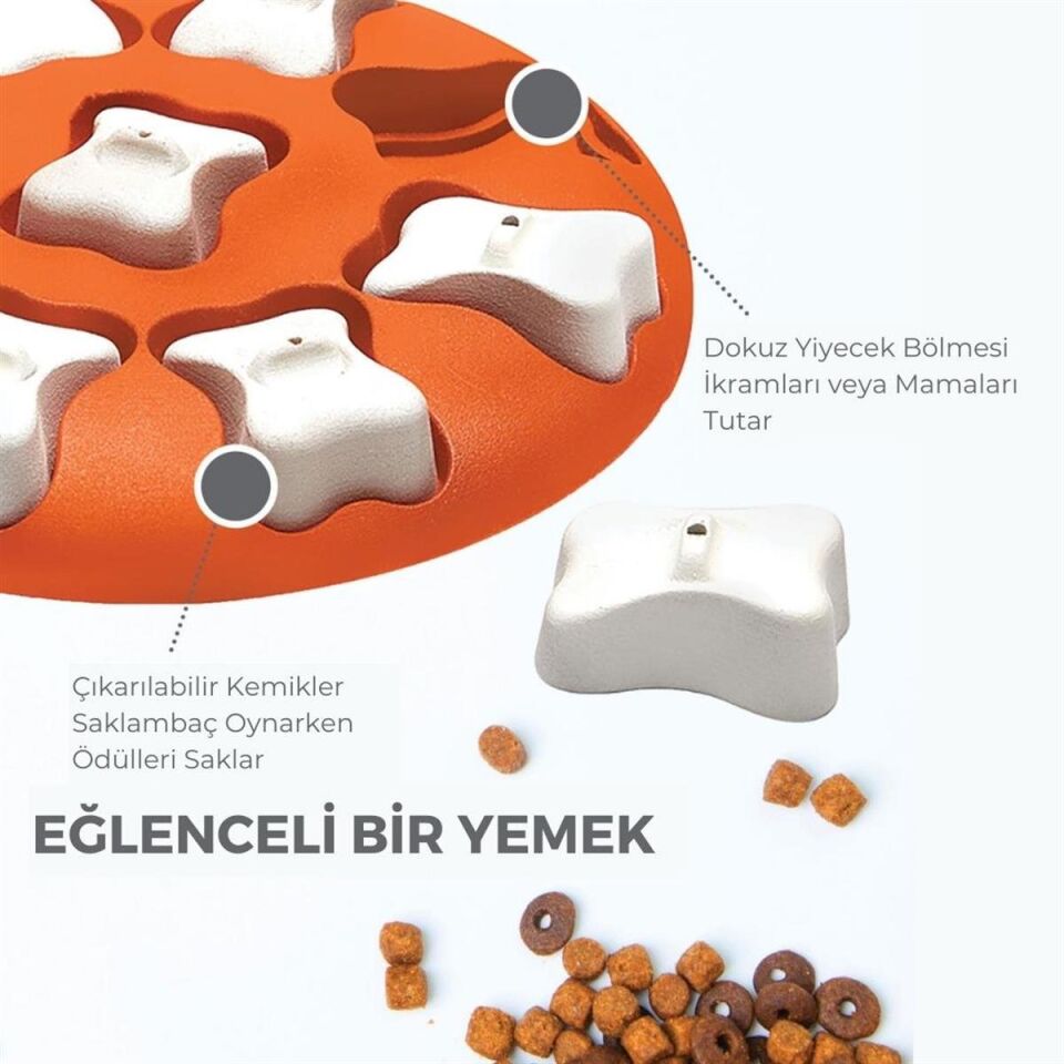 Outward Hound Dog Smart Interactive Treat Puzzle Köpek Oyuncağı, Turuncu