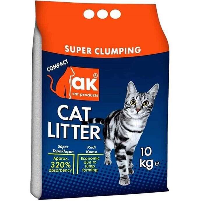 Akkum Kalın Taneli Kokusuz Topaklaşan Kedi Kumu 10 Kg