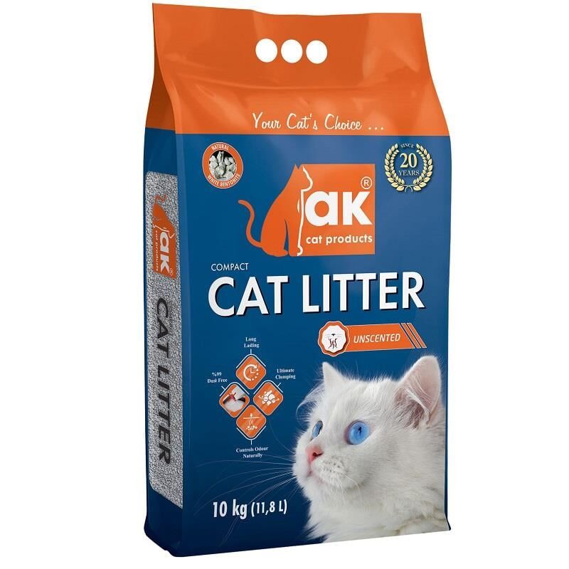 Akkum Naturel İnce Taneli Kokusuz Kedi Kumu 10 Kg