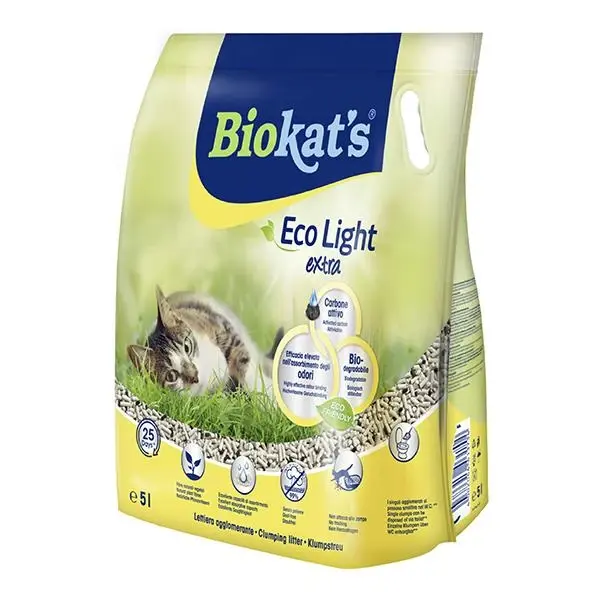 Biokat's Aktif Karbonlu Pelet Kedi Kumu Eco Light Extra 5 Lt
