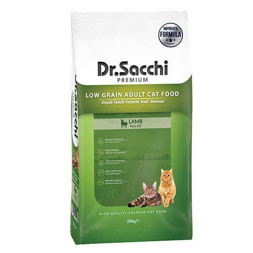 Dr.Sacchi Premium Kuzu Etli Düşük Tahıllı Yetişkin Kedi Maması 10 Kg