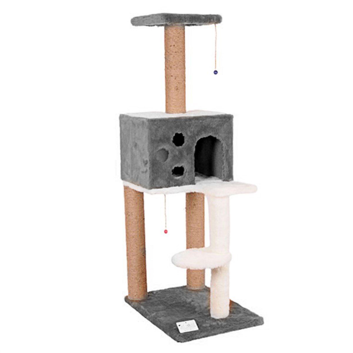 Cat House Merdivenli Kare Yuvalı Kedi Tırmalama Tahtası 124 cm