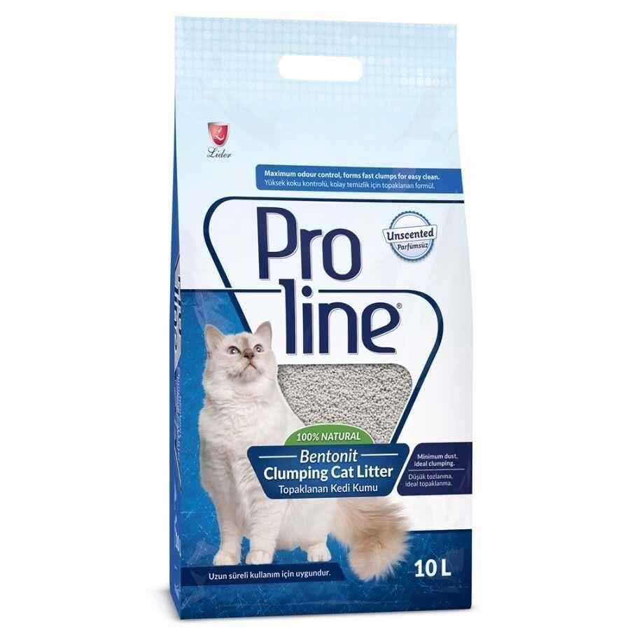 Proline Kokusuz Topaklanan Bentonit Kedi Kumu 10LT