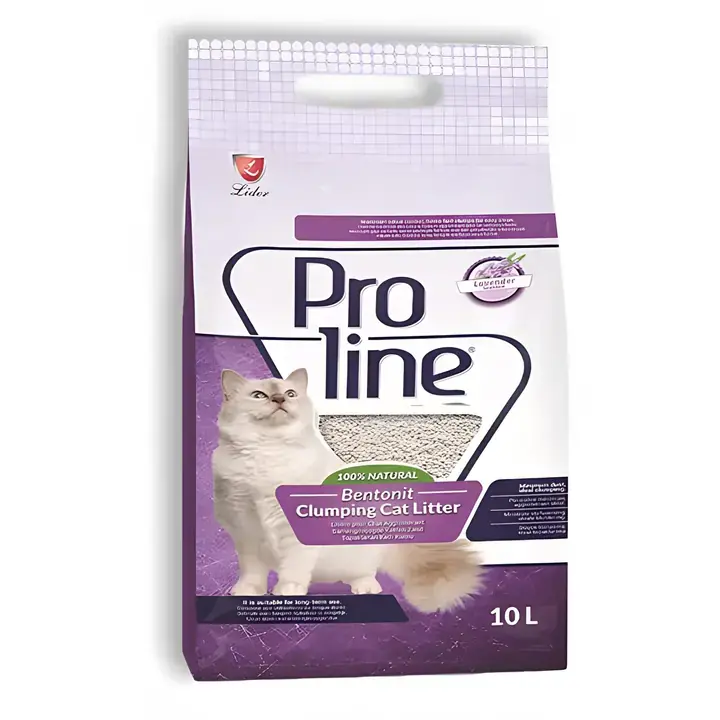 Proline Bentonit Lavanta Kokulu İnce Taneli Topaklanan Kedi Kumu 10 Lt