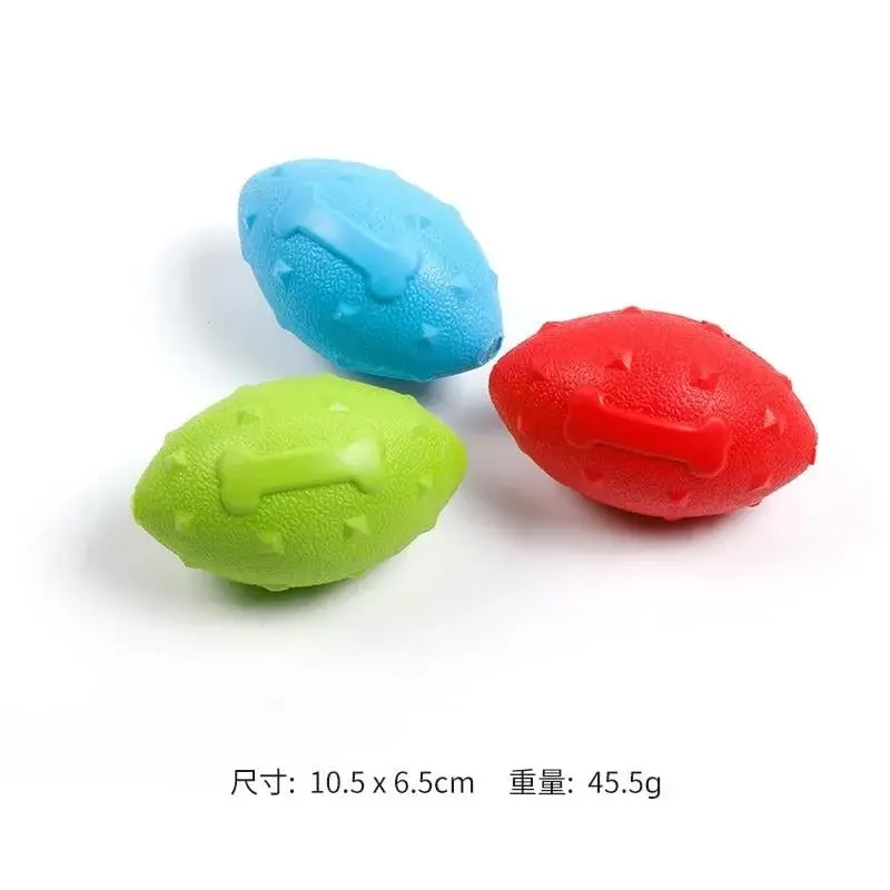 Kemik Desenli Elips Sesli Köpek Oyun Topu