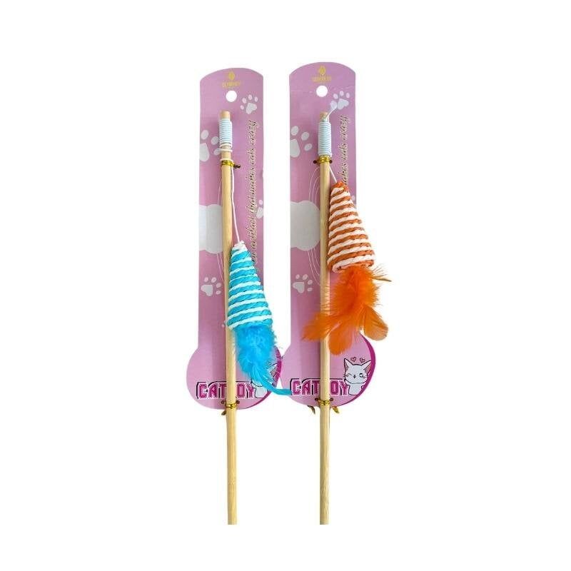Kedi Oyuncak Örgü Dondurma Külahı Olta