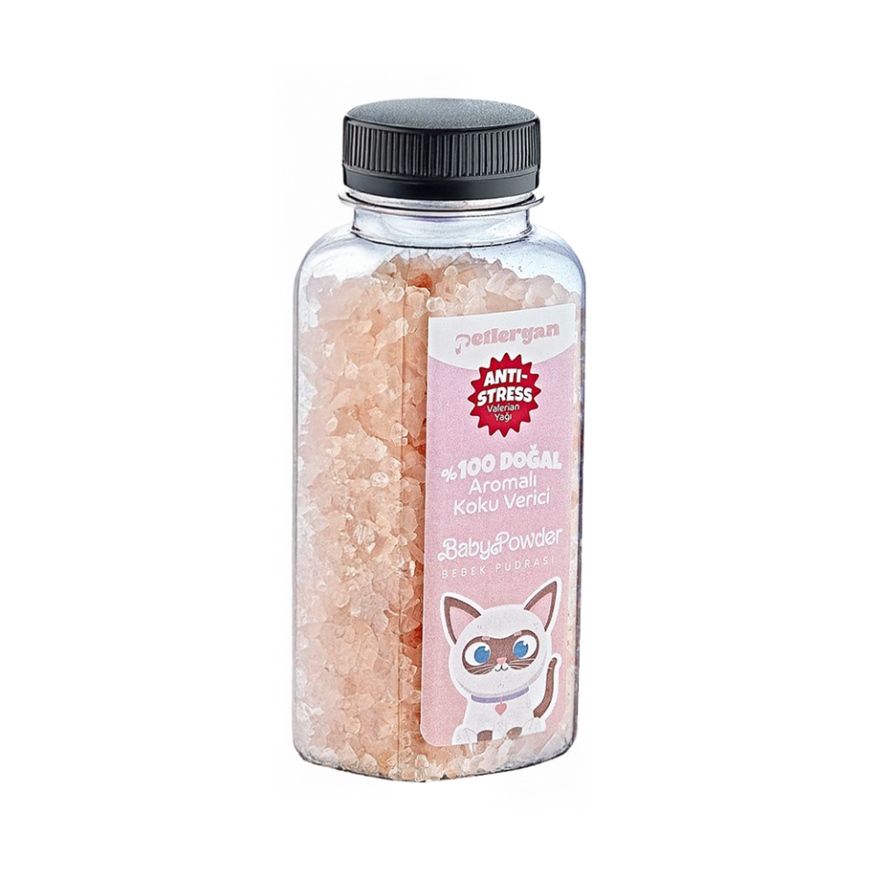 Petlergan Kedi Kumu Koku Giderici %100 Doğal Aromalı Bebek Pudrası-Valerian Yağı Esanslı Anti Stress 300GR