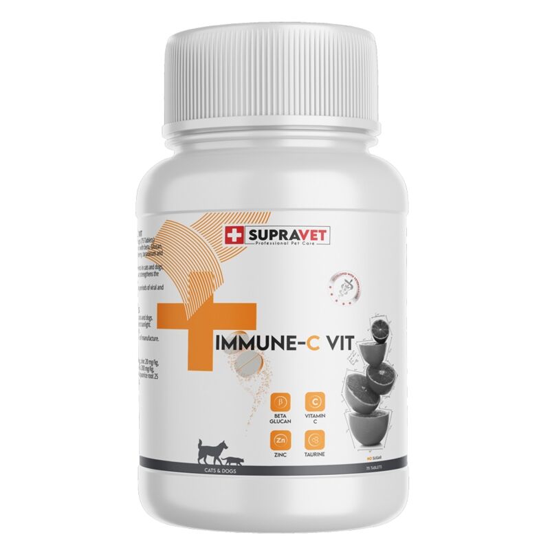 Immune C + ZİNC Kedi ve Köpek için Bağışıklık Sistemi Güçlendirici Tablet (75 Tablet)