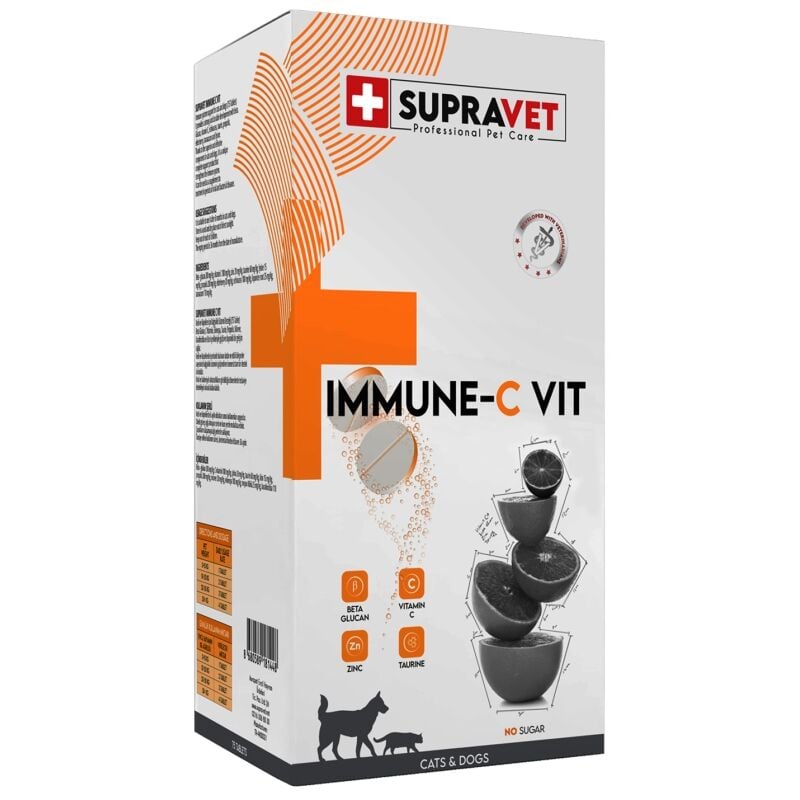 Immune C + ZİNC Kedi ve Köpek için Bağışıklık Sistemi Güçlendirici Tablet (75 Tablet)