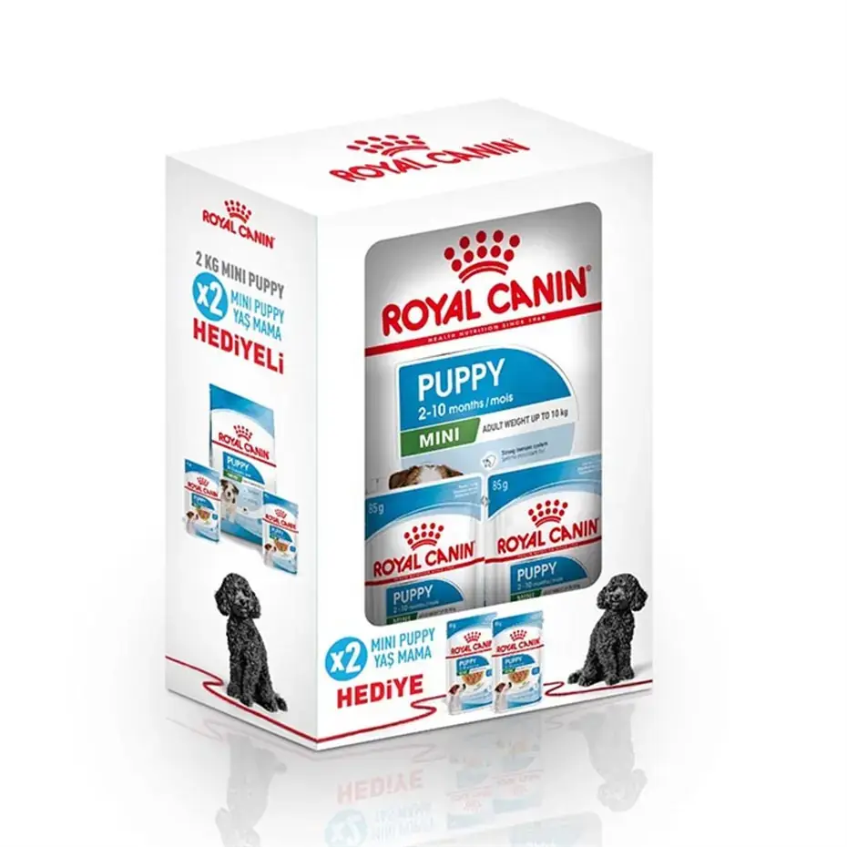 Royal Canin Box Mini Puppy Yavru Köpek Maması 2 Kg + 2 Adet Mini Puppy Yaş Mama Hediyeli