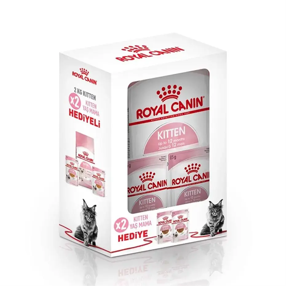 Royal Canin Box Kitten Yavru Kedi Maması 2 Kg + 2 Adet Kitten Yaş Mama Hediyeli
