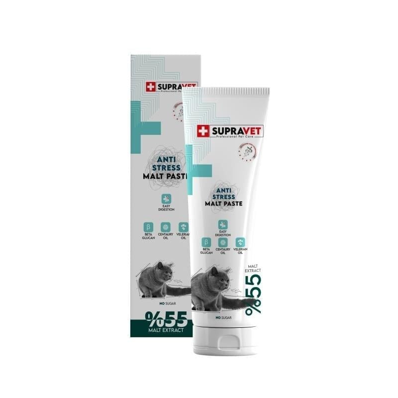 Supravet Anti-Stress Sakinleştirici Şekersiz Malt Kedi Macunu 100gr