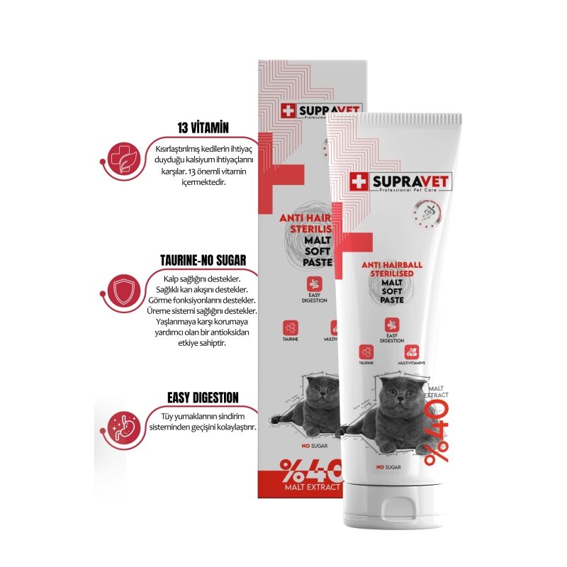 Sterilised Kısırlaştırılmış Kediler için Malt Macun 100 Gr ( MULTİ VİTAMİN)