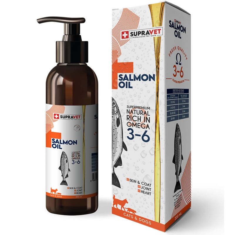 Salmon Oil Cats And Dogs 200 ML Doğal Kedi Köpek Norveç Somon Yağı