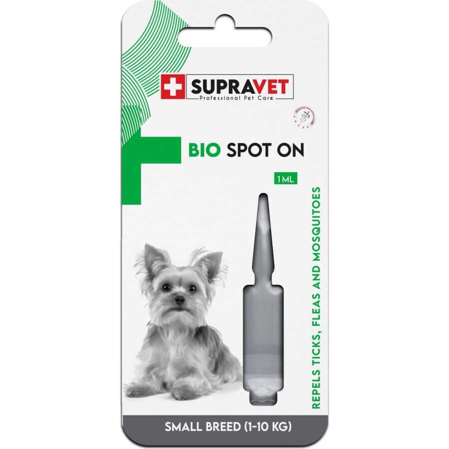Supravet Küçük Irk Köpek Deri Ve Tüy Bakım Ense Yağı; Bit Pire Kene Dış Parazit Bitkisel Damla 1 ML