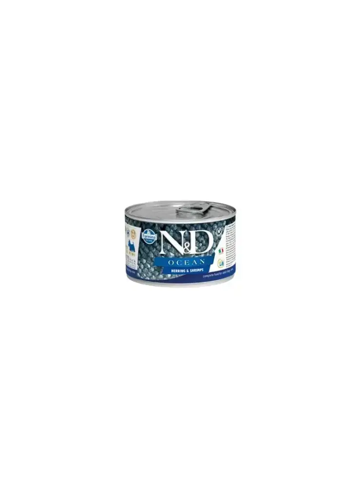 N&D Ocean Köpek Konserve Ringa Balığı & Karides Mini 140 Gr