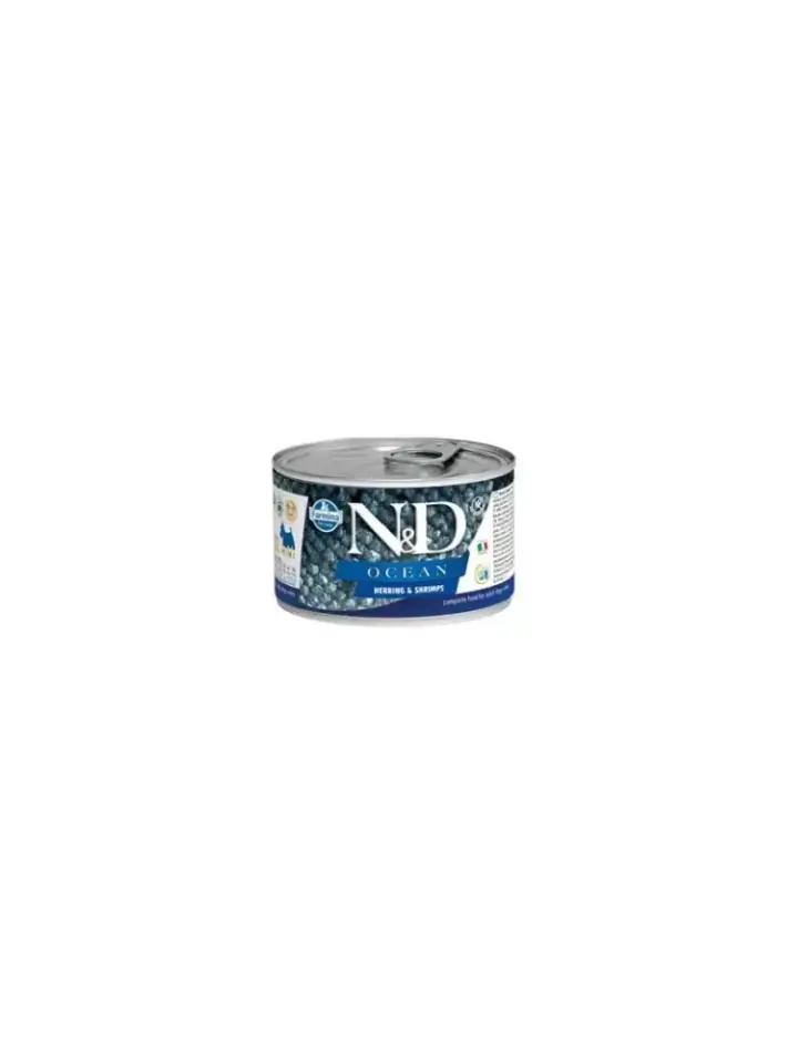 N&D Ocean Köpek Konserve Ringa Balığı & Karides Mini 140 Gr